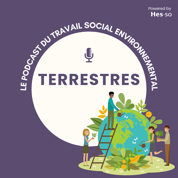 logo podcast terrestres travail social environnemental